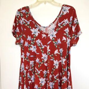 Paradiso Swing Dress in Lily floral print - Size Medium